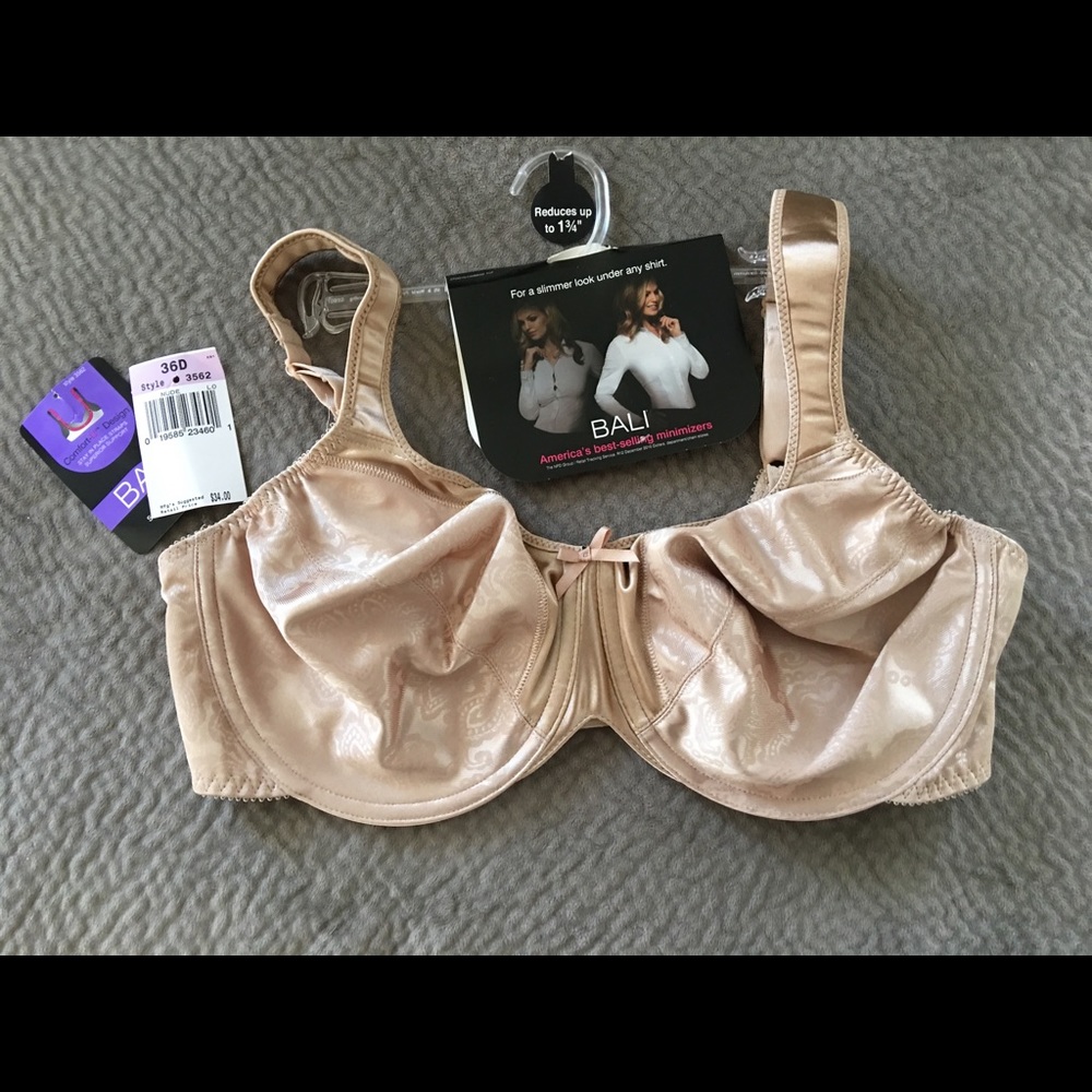 Bali satin tracings minimizer bra 36 d